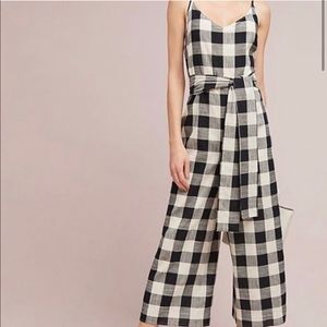 SOLD Anthropologie Plaid Jumpsuit - If By Sea